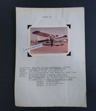 Vintage CESSNA 180 Plane Photo Aviation & Original Owner Stats picture