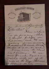 RENNERT HOUSE Baltimore, MD Hotel 1876 Letter w/ FOLK ART Drawings MEME HAHA Guy picture