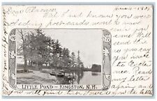 1905 View Of Little Pond Boat Kingston New Hampshire NH Posted Antique Postcard picture