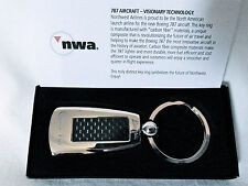 Northwest Airlines Key Chain NWA Boeing 787 New Carbon Fiber USA NEW picture