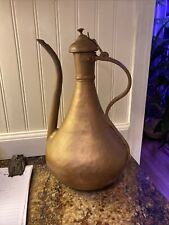 Vintage Turkish Ewer Pitcher with Lid Estate Sale Find *has been painted picture