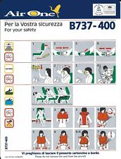 Safety Card - Air One - B737 400 - 2005 - AirOne (S4093) picture