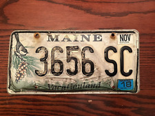 2018 Maine License Plate 3656 SC Vacationland Metal November 18 Melted picture
