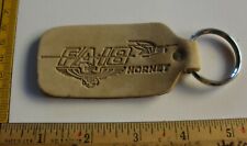 F/A-18 Hornet McDonnell Douglas employee leather key ring chain unused picture