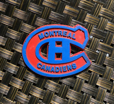 VINTAGE NHL HOCKEY MONTREAL CANADIENS TEAM LOGO COLLECTIBLE RUBBER MAGNET RARE  picture