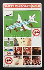1992 SWISSAIR McDonnell Douglas MD-11 SAFETY CARD airlines airways picture