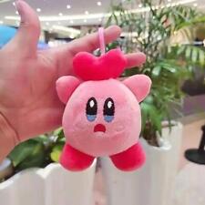 Pink Kirby Anime Plush School Bag Small Pendant Keychain Stuffed Cartoon New picture