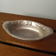 Vintage The Wilton Co. Small Oval Pewter Serving Bowl, Floral picture