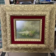 Old Picture Frame wood Tomson gold Guild layered antique ornate gesso 21