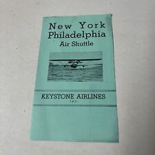 Keystone NY Philadelphia Oct 1936 AIRLINE TIMETABLE SCHEDULE Brochure flight Map picture