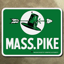 Massachusetts Turnpike Mass Pike highway marker road sign arrow hat 1957 20x16 picture