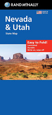 Rand Mcnally Easy to Fold: Nevada & Utah State Laminated Map - NEW picture