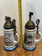 Reproduction Regimental Lithophane Lidded Military Beer Stein picture
