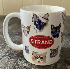 The Strand NYC Ceramic Left Hand Coffee Mug Cats Kitties Meow Bookstore New York picture