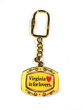 Virginia Is For Lovers Spinner Metal Keychain Yellow Heart picture