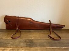 VTG Motorcycle Leather Rifle Scabbard RARE stamped motorcycle emblem AMA 2300 24 picture