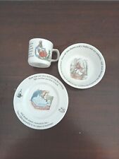 VTG Wedgwood Peter Rabbit Beatrix Potter Child’s Dinnerware Set 3 Pieces 1993 picture