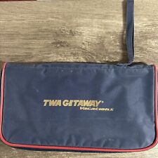 Vintage TWA Airlines Getaway Vacations Document & Amenity Bag picture
