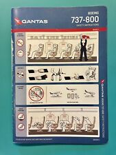 QANTAS AIRWAYS SAFETY CARD-- 737-800 picture