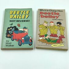 Lot 2 Vintage Beetle Bailey Comics Paperbacks by Mort Walker 1967 & 1988 Free Sh picture