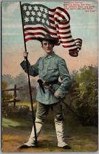 Vintage 1910s WWI Military Patriotic Postcard 