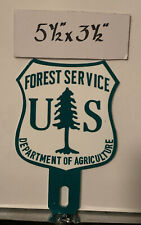 US FOREST SERVICE Metal Plate Topper Agriculture Advertising Service Gas Oil picture