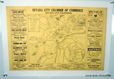 1939 ORIGINAL MAP / NEVADA CITY CALIFORNIA / LINEN-BACKED / GOLD RUSH COUNTRY picture