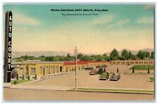 c1940 Mission Auto Court Main St. Exterior Building Price Utah Vintage Postcard picture