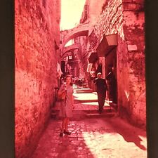 1970s Via Dolorosa Israel 35mm Photo Slide Old City Jerusalem Jesus Negative D1 picture