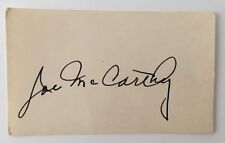 Joseph Joe McCarthy Signed Autographed 3x5 Card Full JSA Letter McCarthyism picture