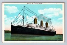 SS Leviathan, Ship, Transportation, Antique, Vintage Souvenir Postcard picture