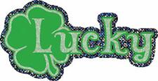 Licenses Products Generic Lucky Clovers Glitter Sticker picture