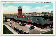 c1920 PRR Station Railroad Greensburg Pennsylvania PA Vintage Unposted Postcard picture