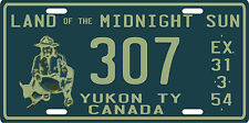 Yukon Territory 1954 replica metal Canadian License Plate picture