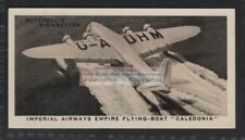 British Imperial Airways Empire Flying Boat 'Caledonia' 1930s Ad Trade Card picture