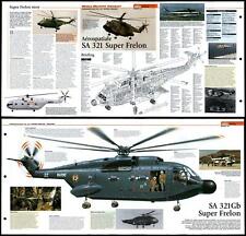 Aerospatiale SA 321 Super Frelon #5 Military World Aircraft Information Fold Out picture