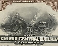 Antique Vintage 1929 Michigan Central Railroad Gold Bond Certificate picture