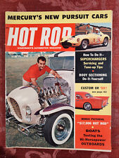 RARE HOT ROD Magazine October 1958 Mercury Pursuit Cars Roasters Trucks Sedans picture