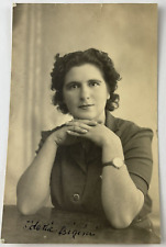 1945 Posted Postcard from Italy Woman Lady Idelia Biagini Black & White RPPC picture