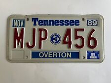 1989 Tennessee License Plate Natural Sticker Overton County picture