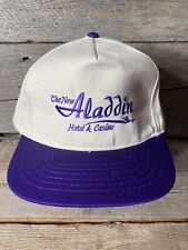 Vtg The New Aladdin Hotel & Casino PROMO Hat Las Vegas Snapback Purple Cap NICE picture