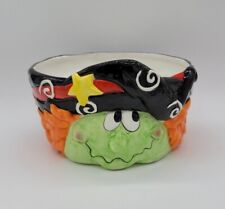 Rare Ganz Halloween Candy Bowls Witch Face Trick or Treat Candy Serving Bowl  picture