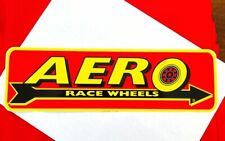 AERO RACE WHEELS NEW OLD STOCK 11x4 RACECAR Muscle CAR AUTO Truck STICKER picture