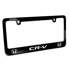 Honda CR-V Dual Logo Black Metal License Plate Frame picture