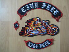 Huge Ride with flame 12'' inches large Embroidery Patches  MC RIDE FREE BEP16 picture