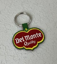 Vintage Del Monte Keychain Quality Fruit Company Advertising Cloth Patch Keyring picture