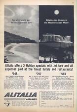 1962 Alitalia Airlines PRINT AD Details 3 different trips fun and informative picture