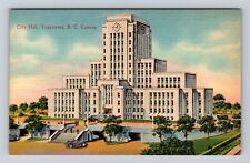 Vancouver British Columbia- Canada, City Hall, Antique, Vintage Postcard picture