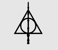 Deathly Hallows Harry Potter Vinyl Decal Car Laptop Sticker Wand picture
