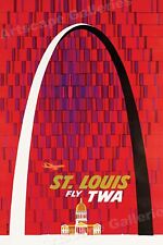 TWA St Louis Fly TWA Missouri 1964 Vintage Style Travel Poster - 24x36 picture